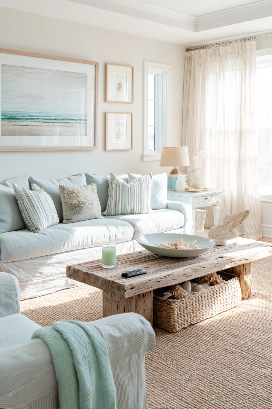 Coastal Calm with Everyday Clutter