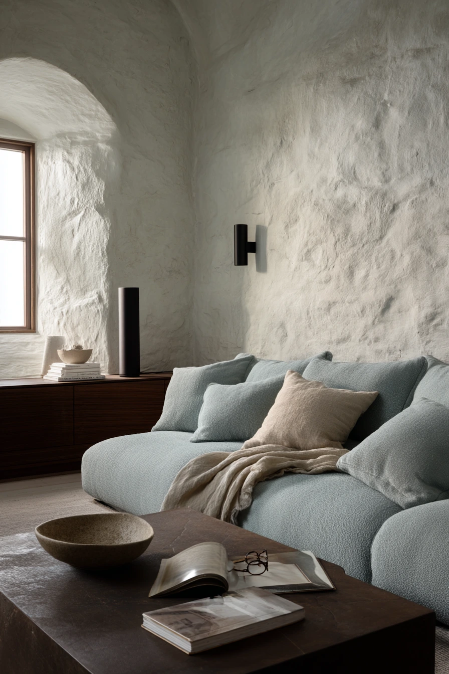 Minimal Aqua and Warm Wood