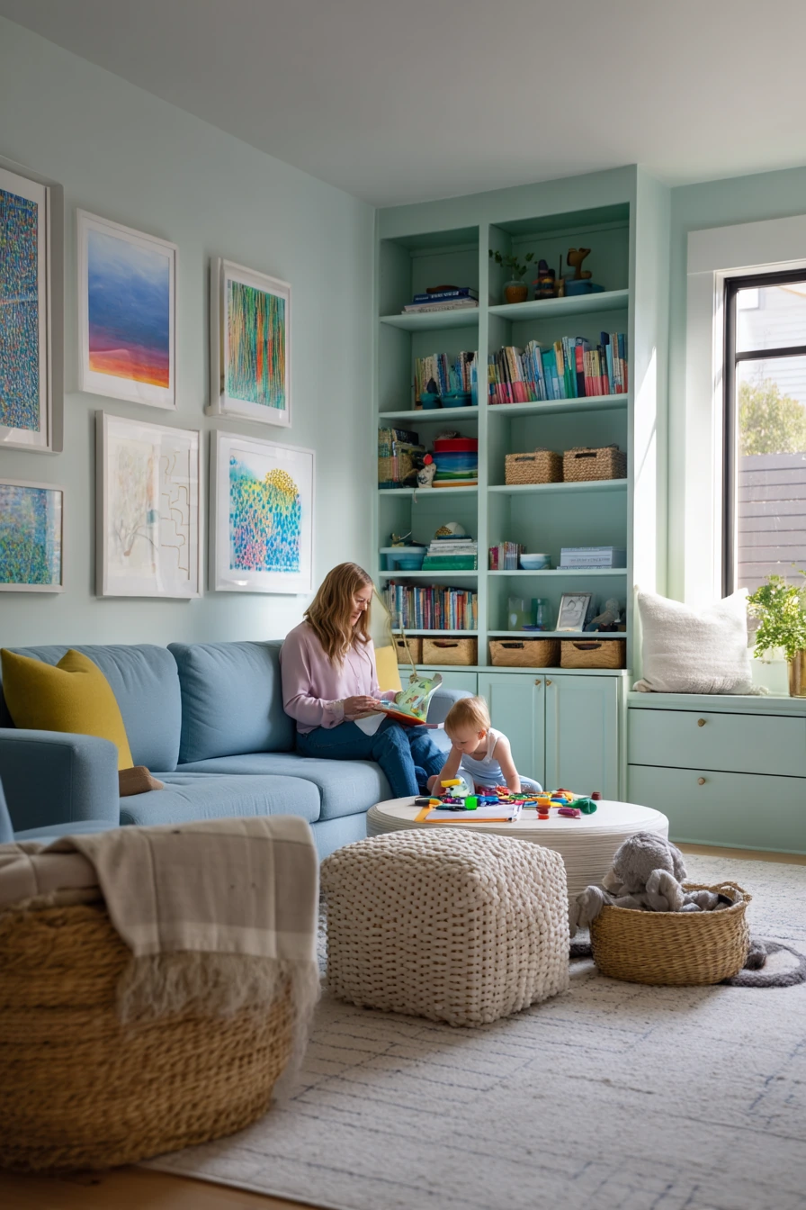 Aqua Kids-and-Parents Living Room