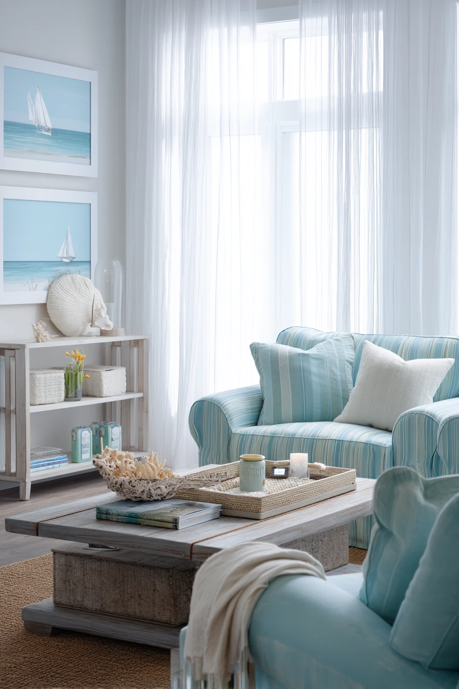 Coastal Calm with Everyday Clutter