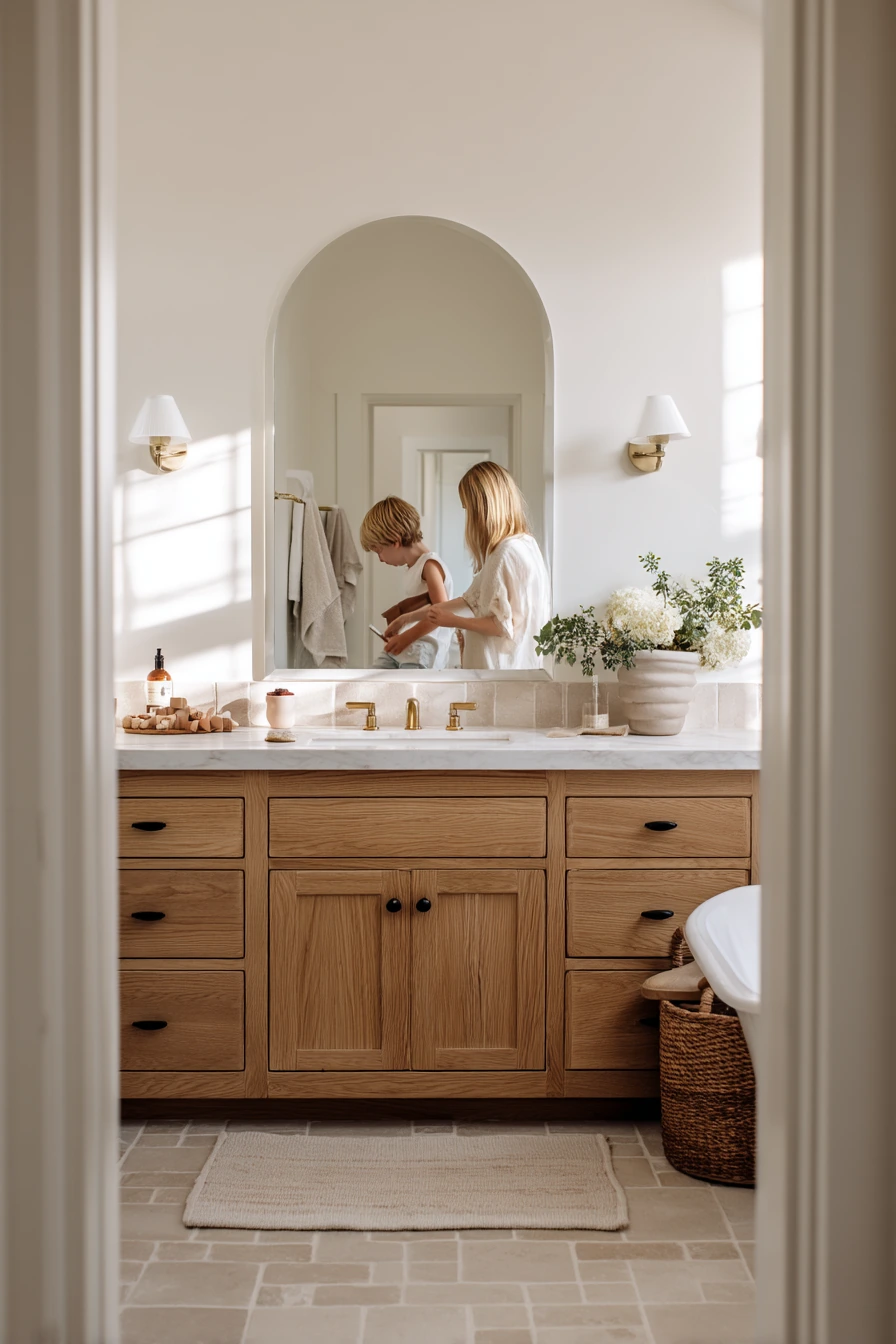 arched bathroom mirror ideas