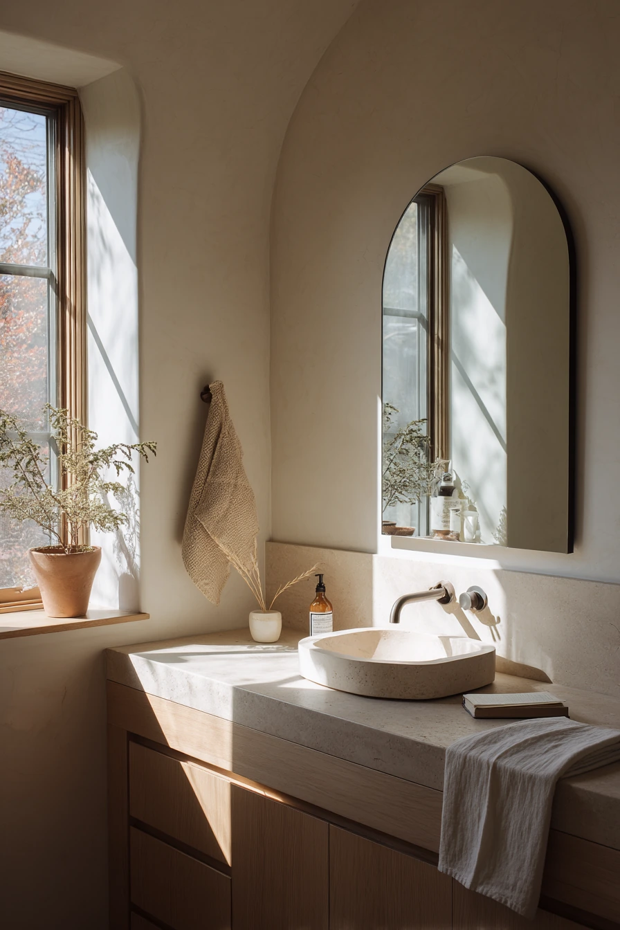 Scandi Calm with Curved Oak and Linen
