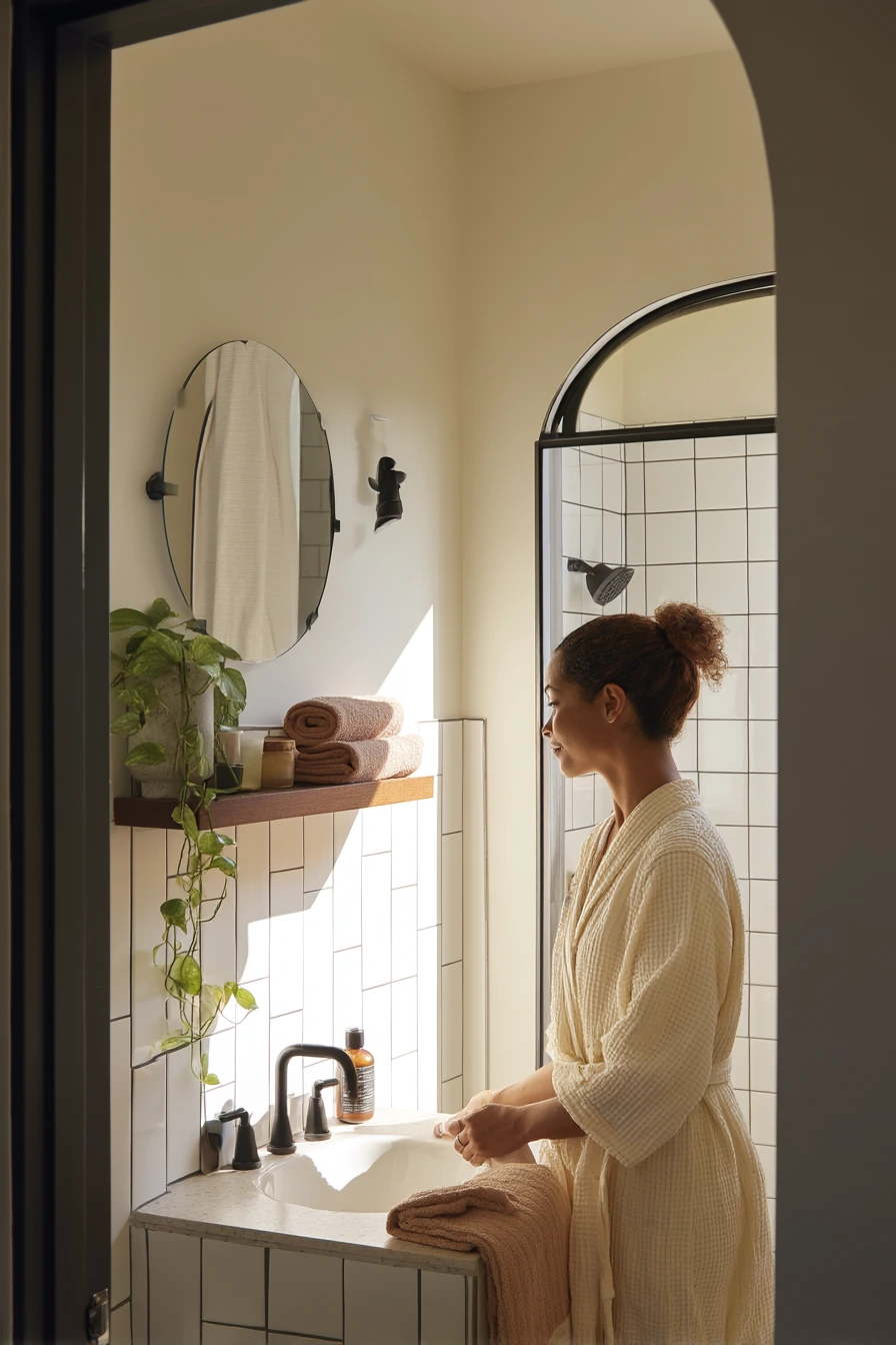 Small Apartment Sink with a Petite Arch