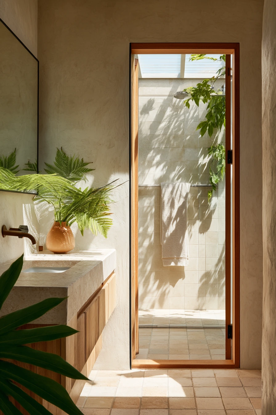4. Shower Room With Garden View