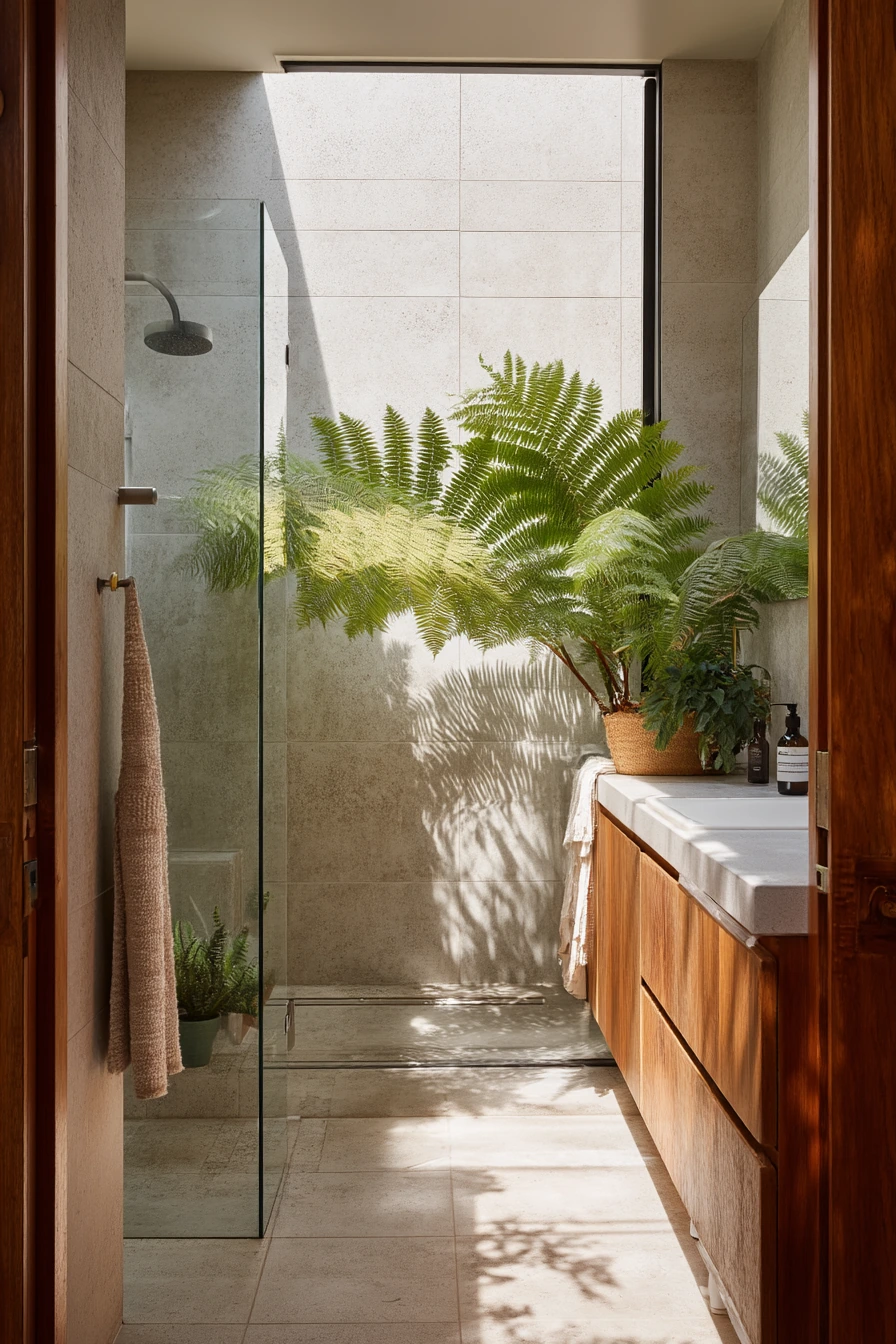 4. Shower Room With Garden View