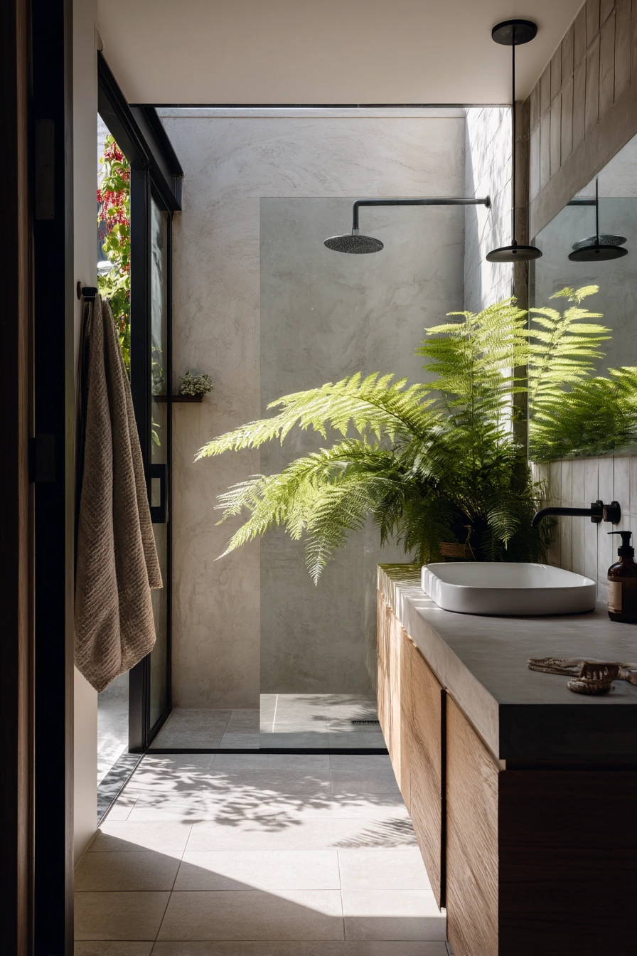 4. Shower Room With Garden View