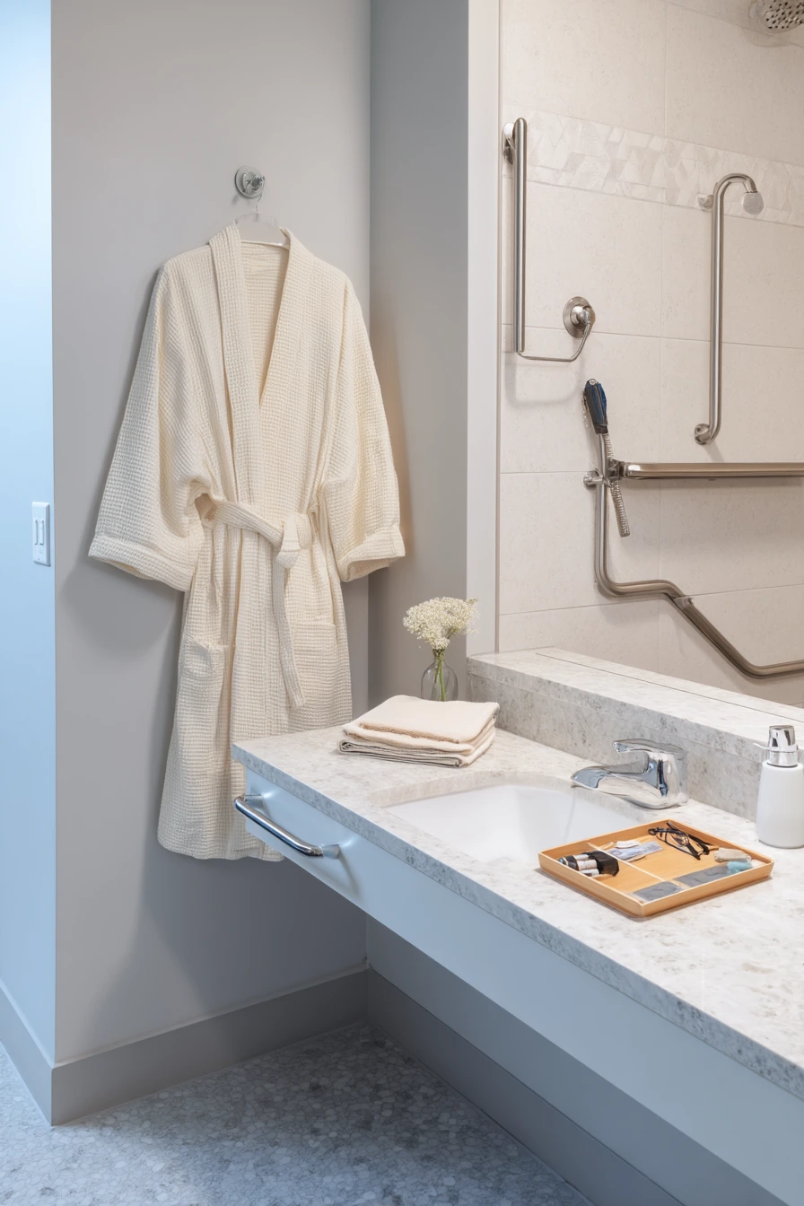 7. Accessible Main Bath, Calm and Practical