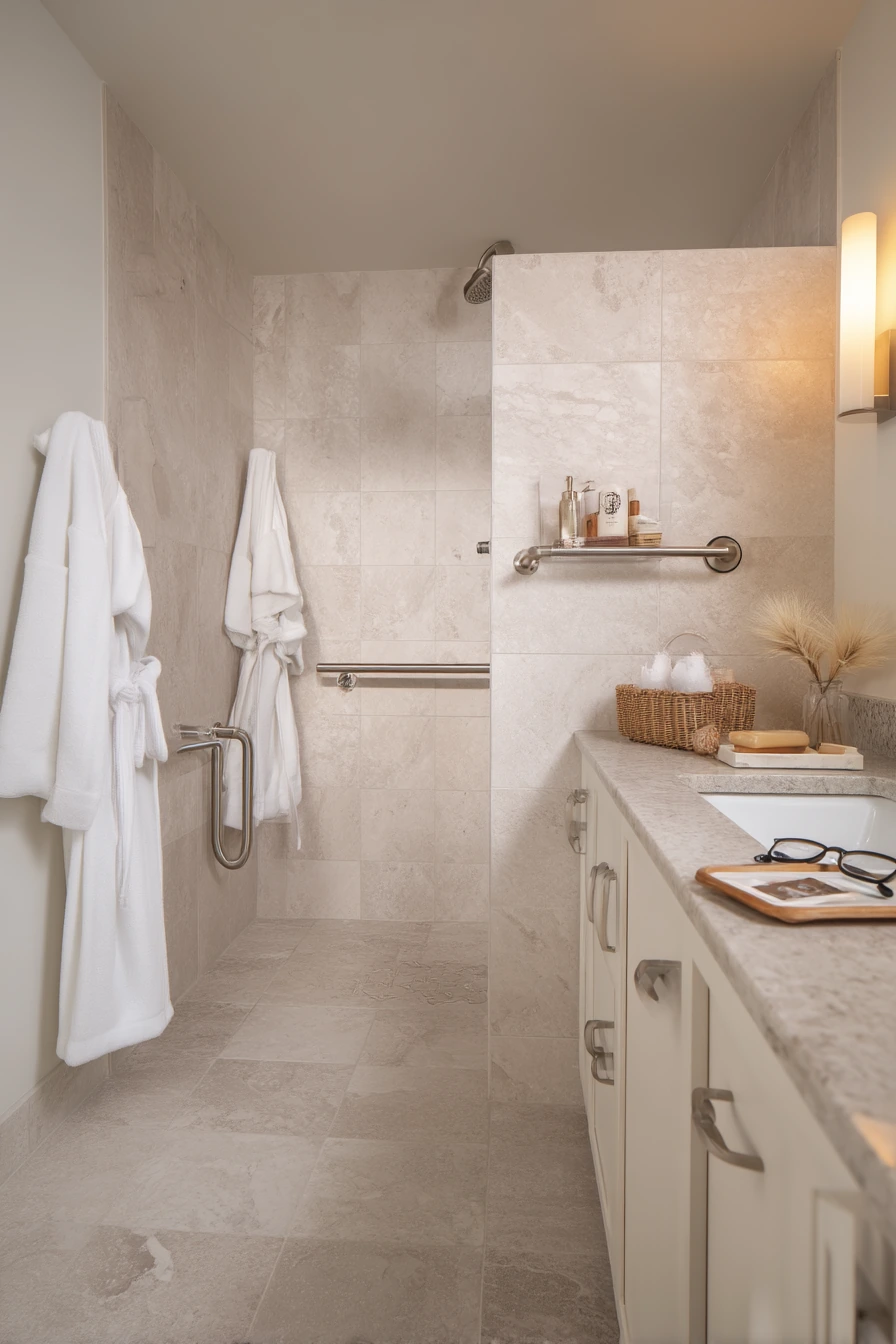 7. Accessible Main Bath, Calm and Practical