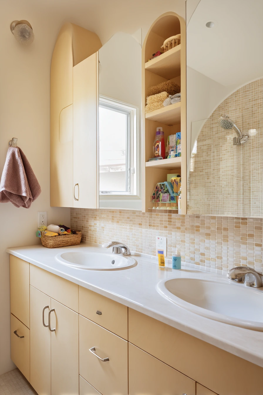 8. Kid-Ready Shared Bathroom