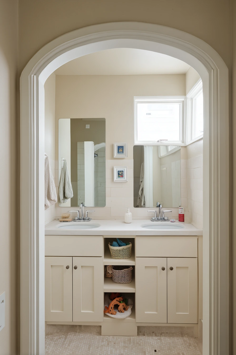 8. Kid-Ready Shared Bathroom