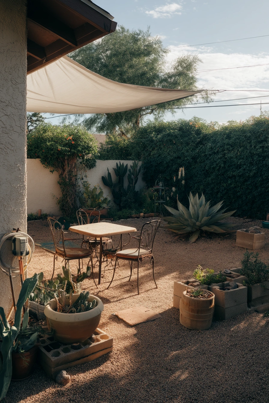 Budget-Friendly Xeriscape Patio