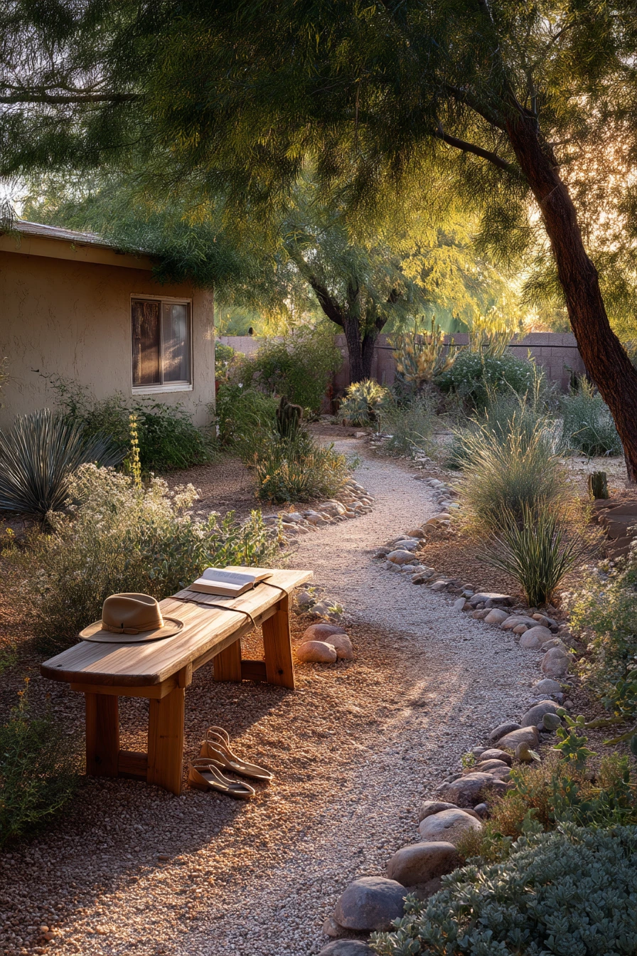 Native Plant Garden at Dusk