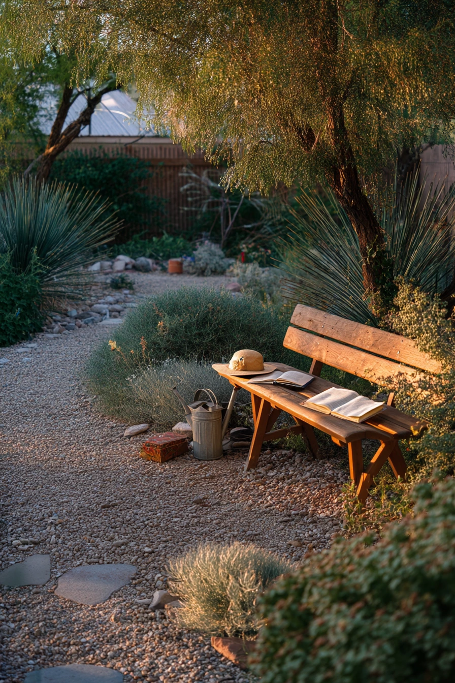 Native Plant Garden at Dusk
