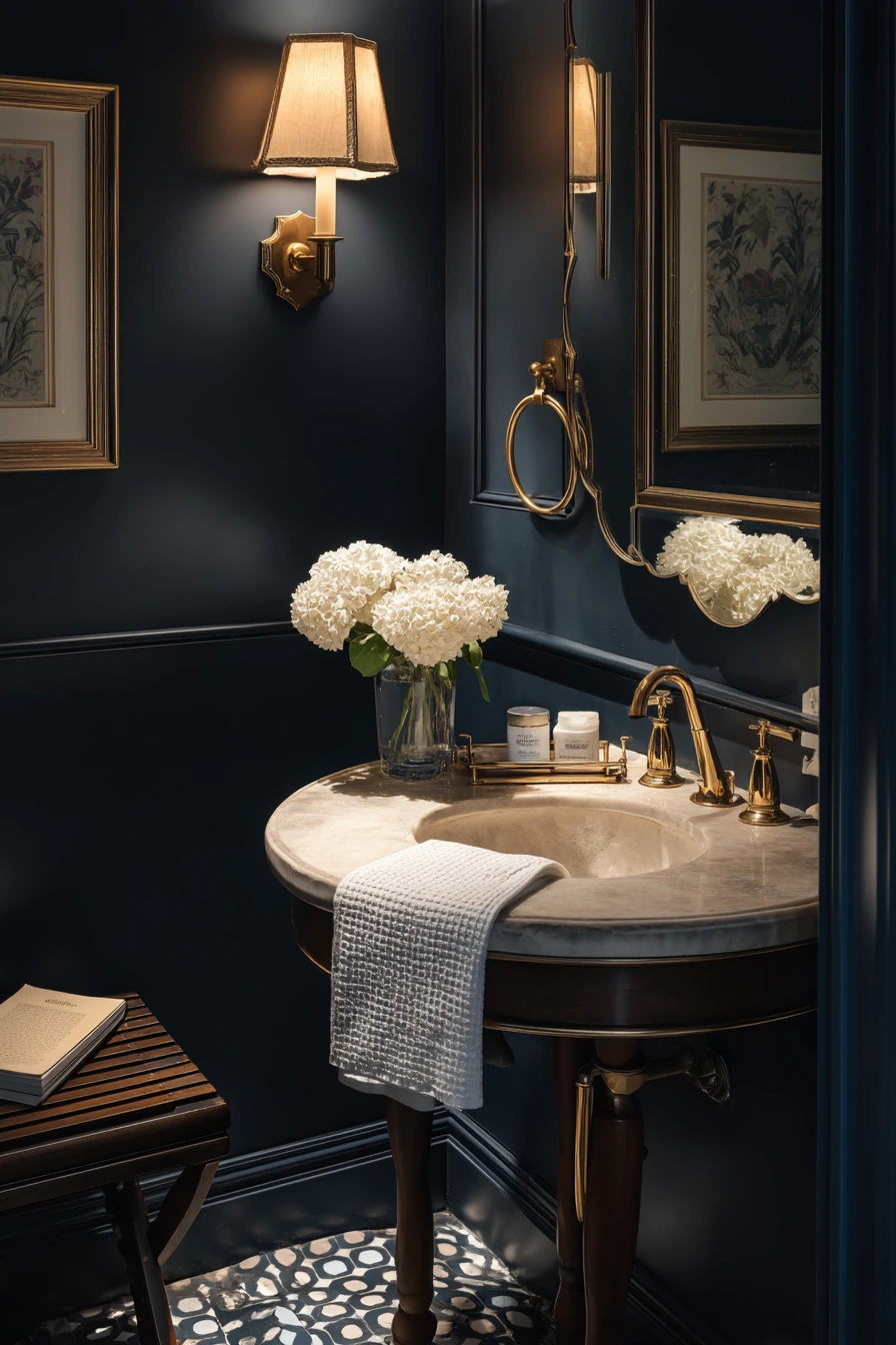 Guest Bath with Boutique Hotel Character