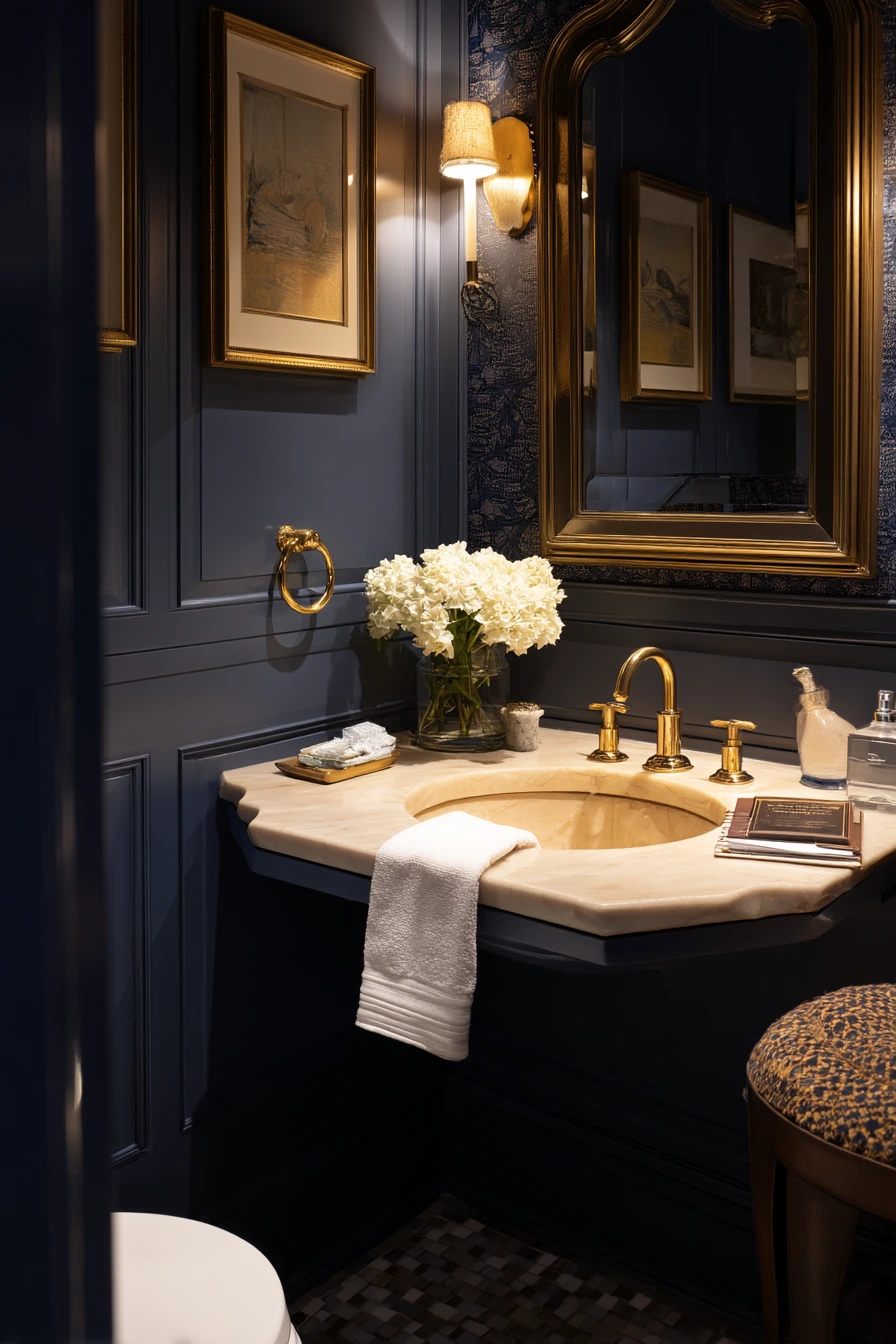 Guest Bath with Boutique Hotel Character