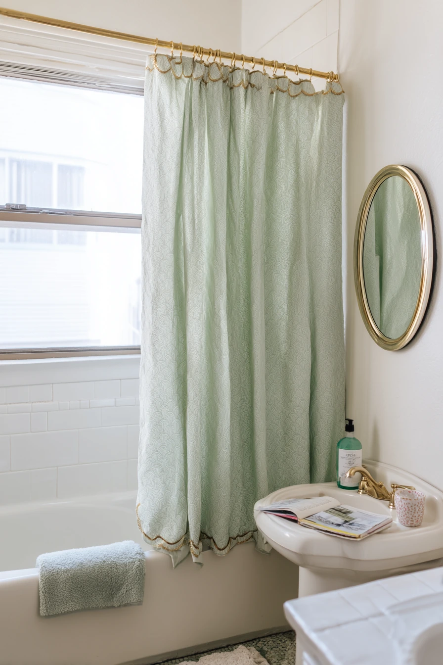Renter-Friendly Art Deco Refresh in a Shared Bath