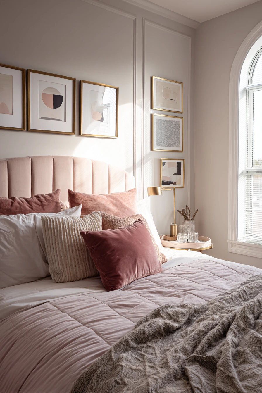 Renter-Safe Art Deco Accent Bedroom