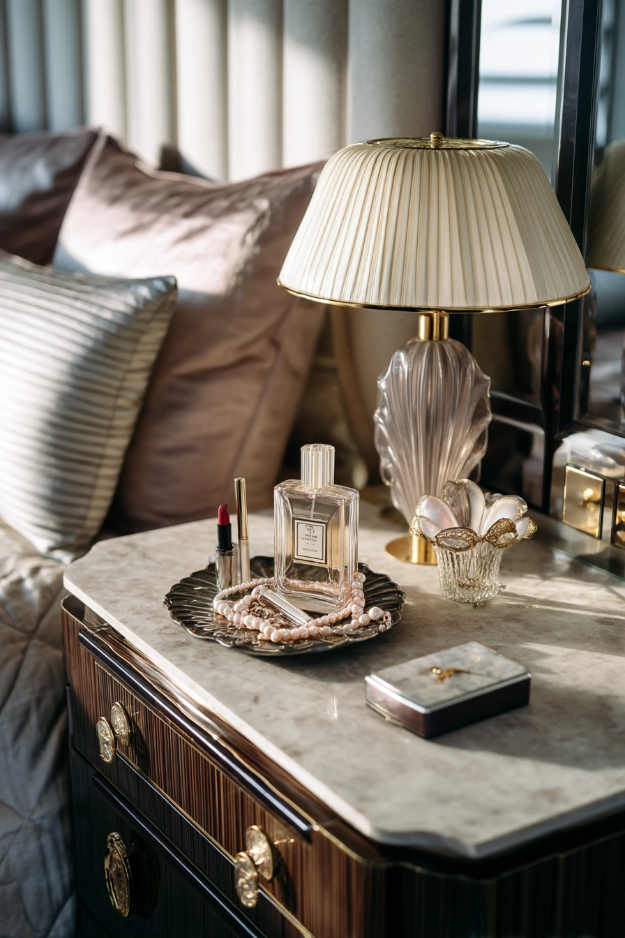 Art Deco Bedroom with Vanity Corner