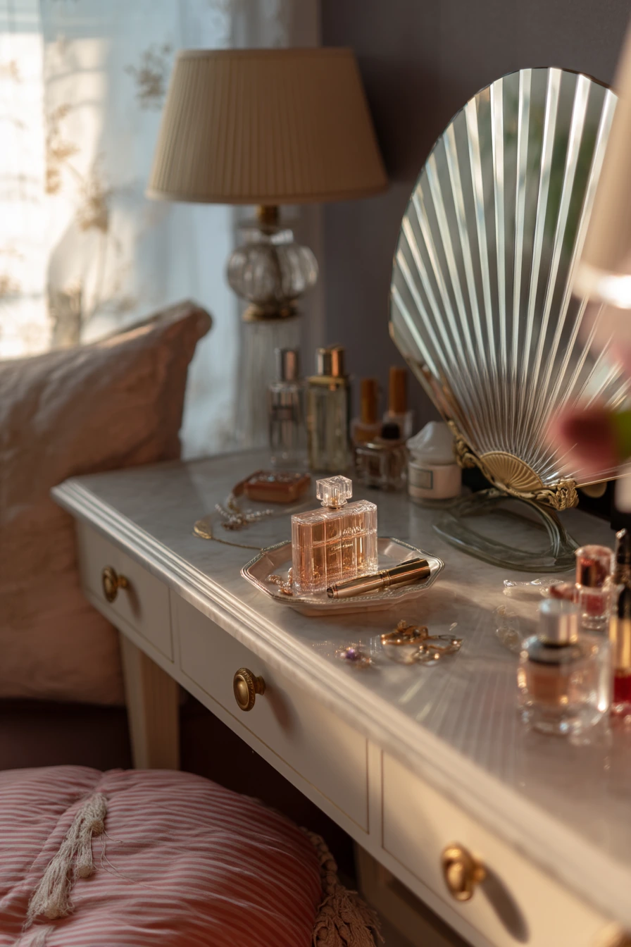 Art Deco Bedroom with Vanity Corner