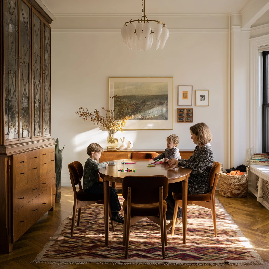 Family-Friendly Deco Dining Room