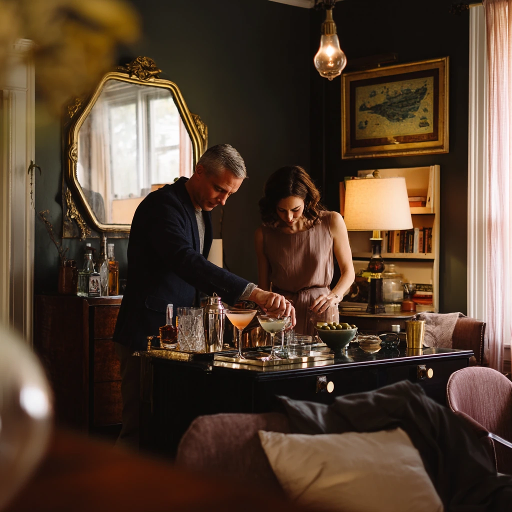 Cocktail Hour in the Dining Room