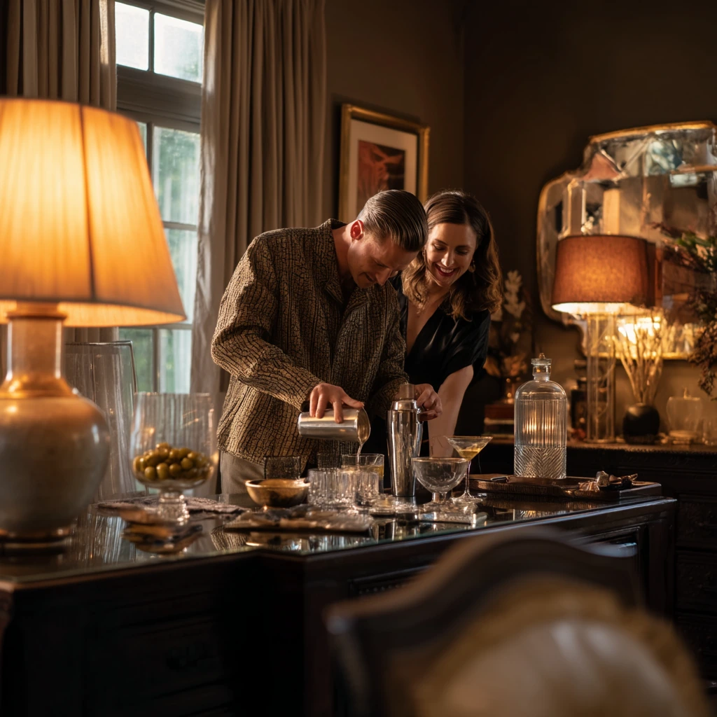 Cocktail Hour in the Dining Room
