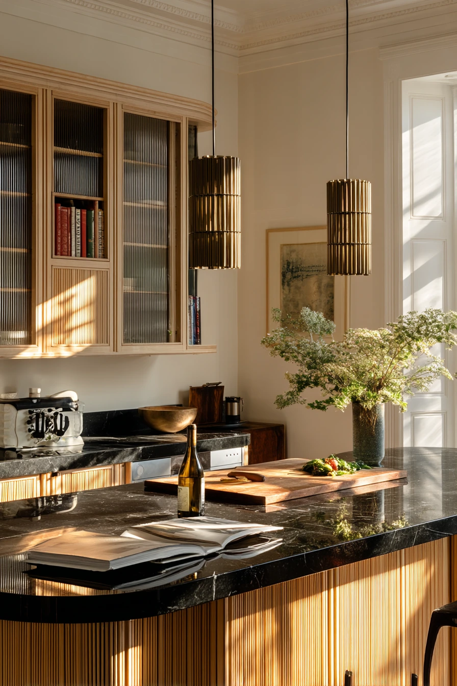 Art Deco Kitchen at Golden Hour Dinner Prep
