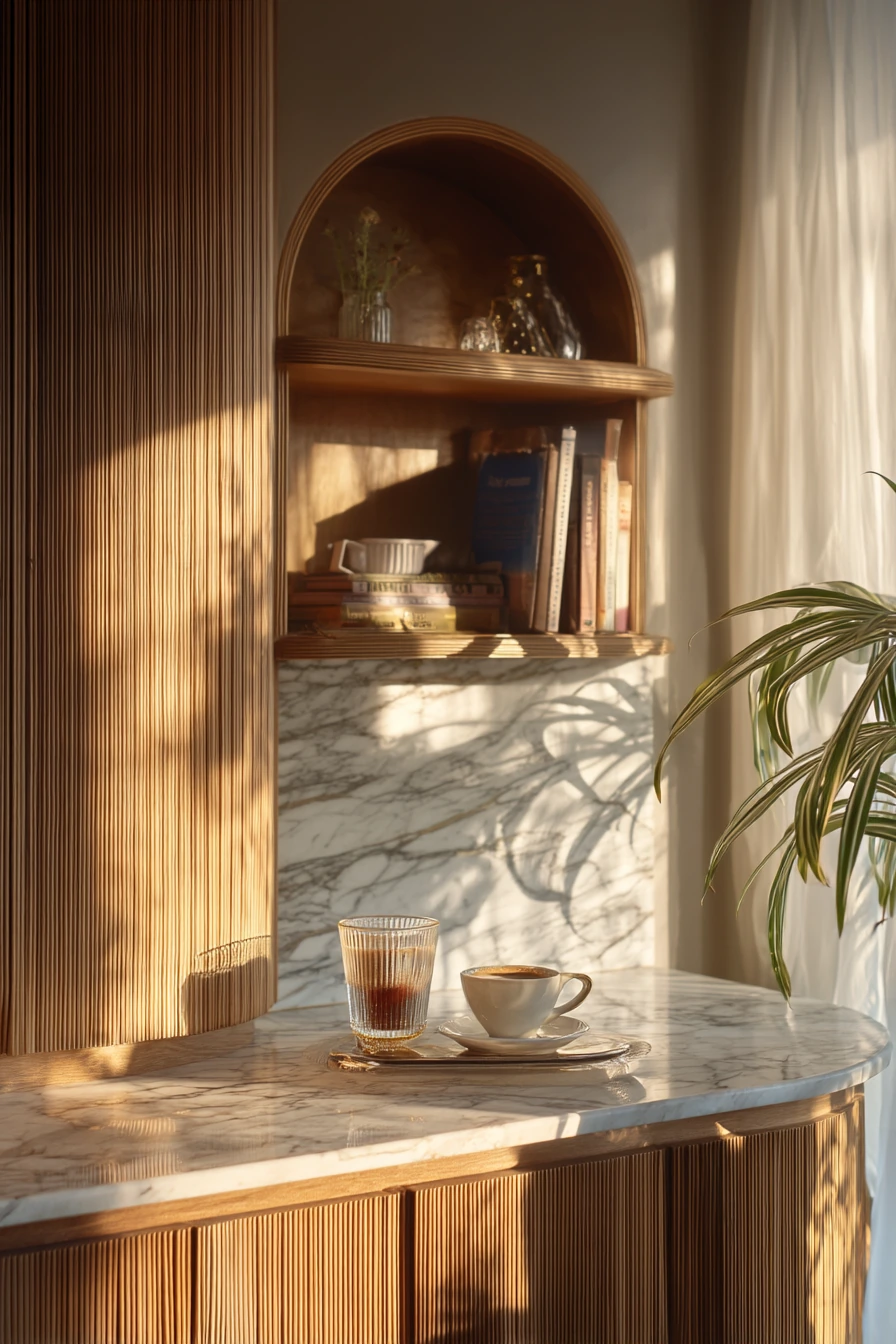 Art Deco Kitchen for Quiet Morning Coffee Rituals