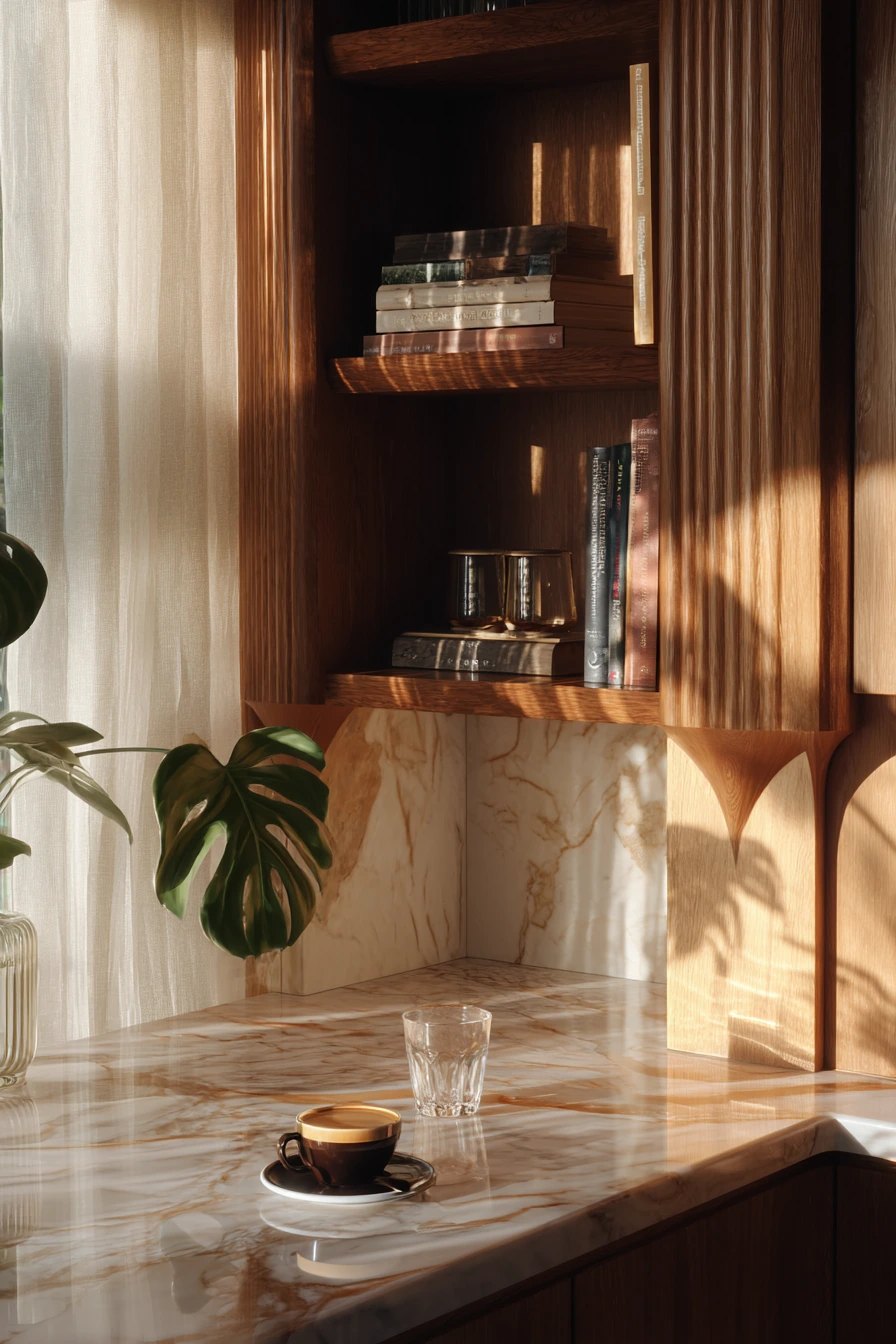 Art Deco Kitchen for Quiet Morning Coffee Rituals
