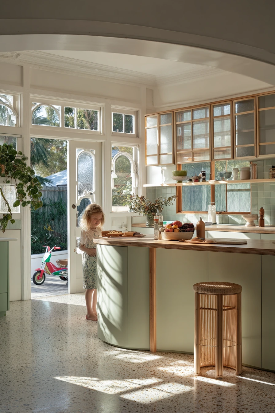 Art Deco Kitchen with Indoor-Outdoor Flow