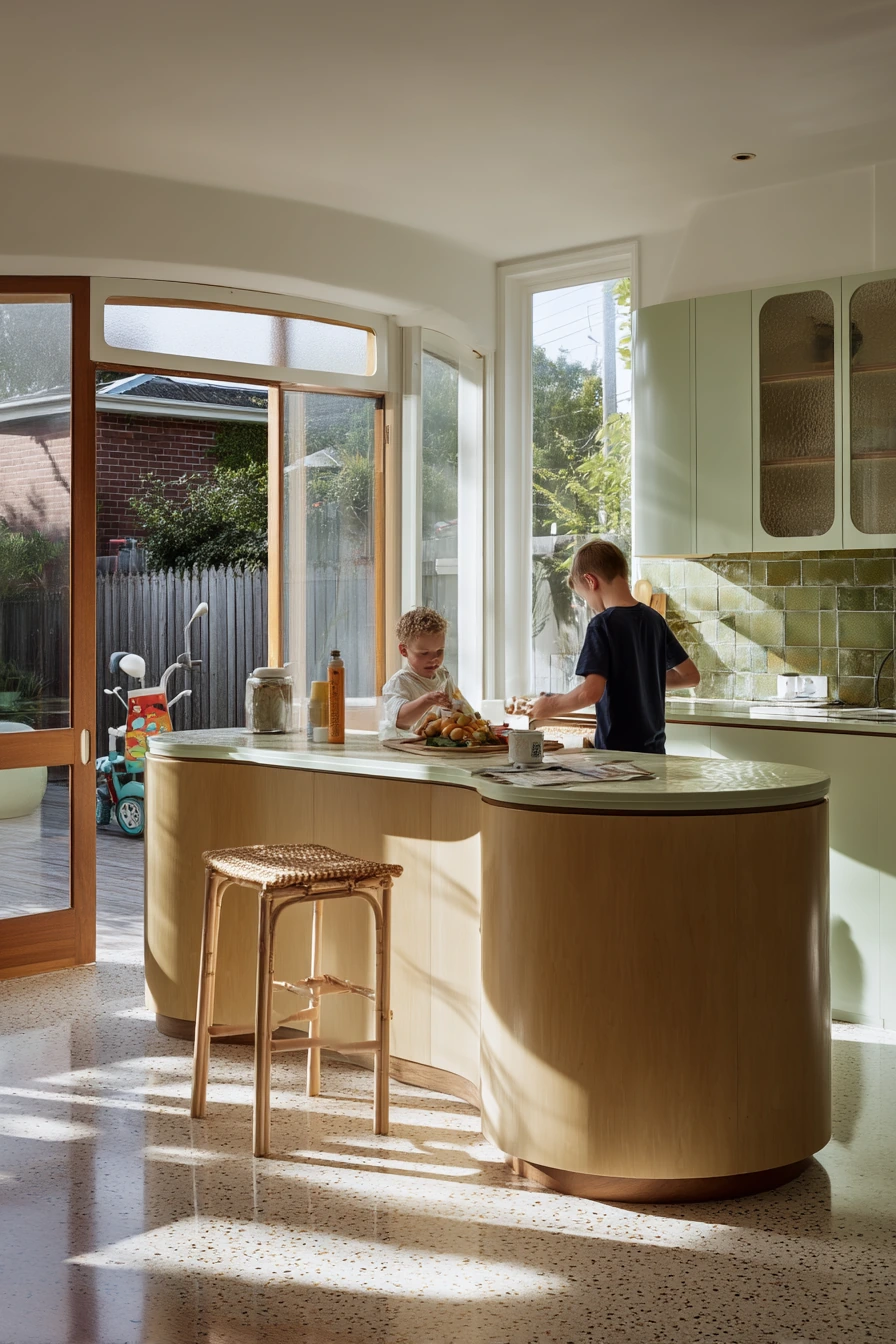 Art Deco Kitchen with Indoor-Outdoor Flow