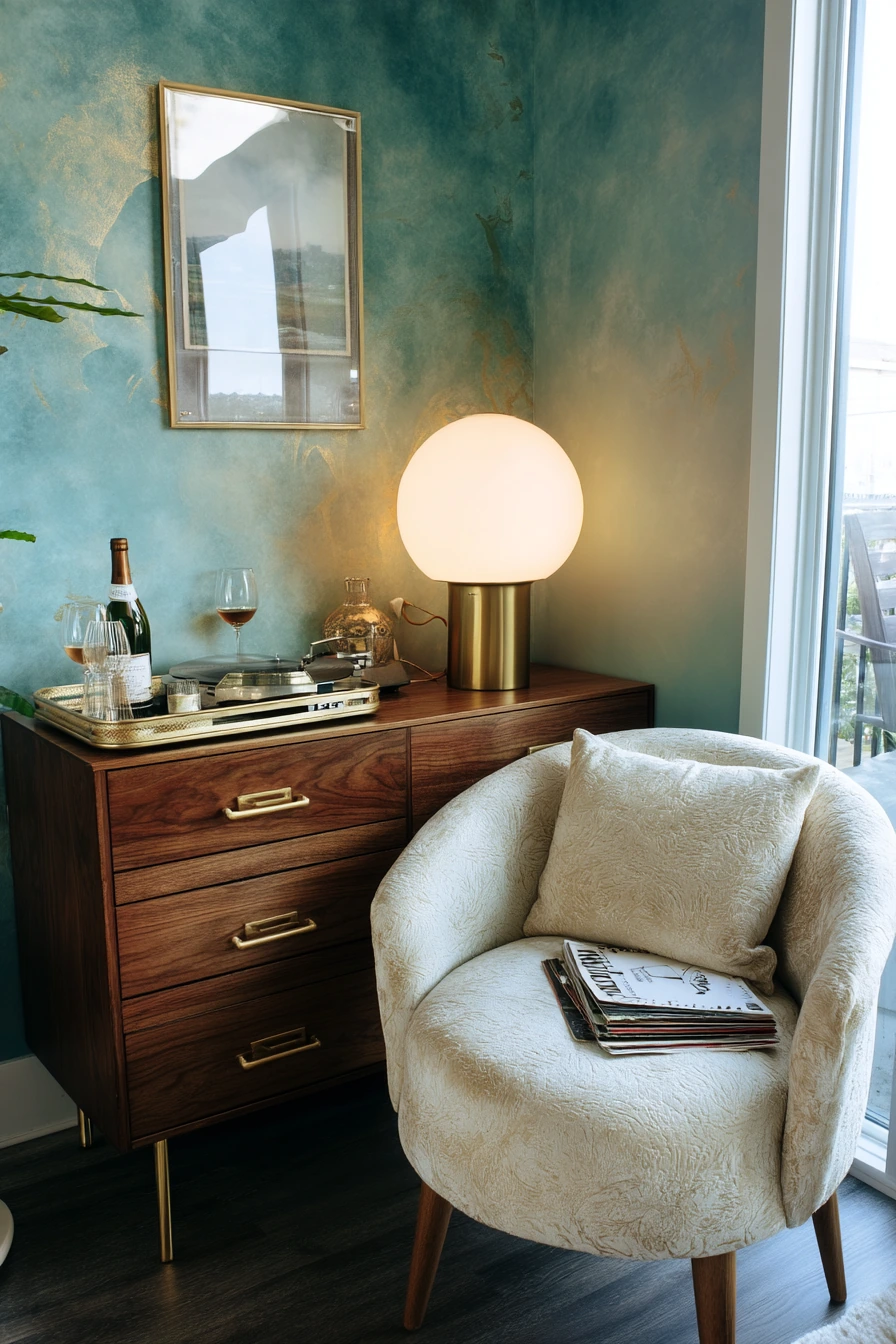 Renter-Friendly Deco Corner for a Young Professional