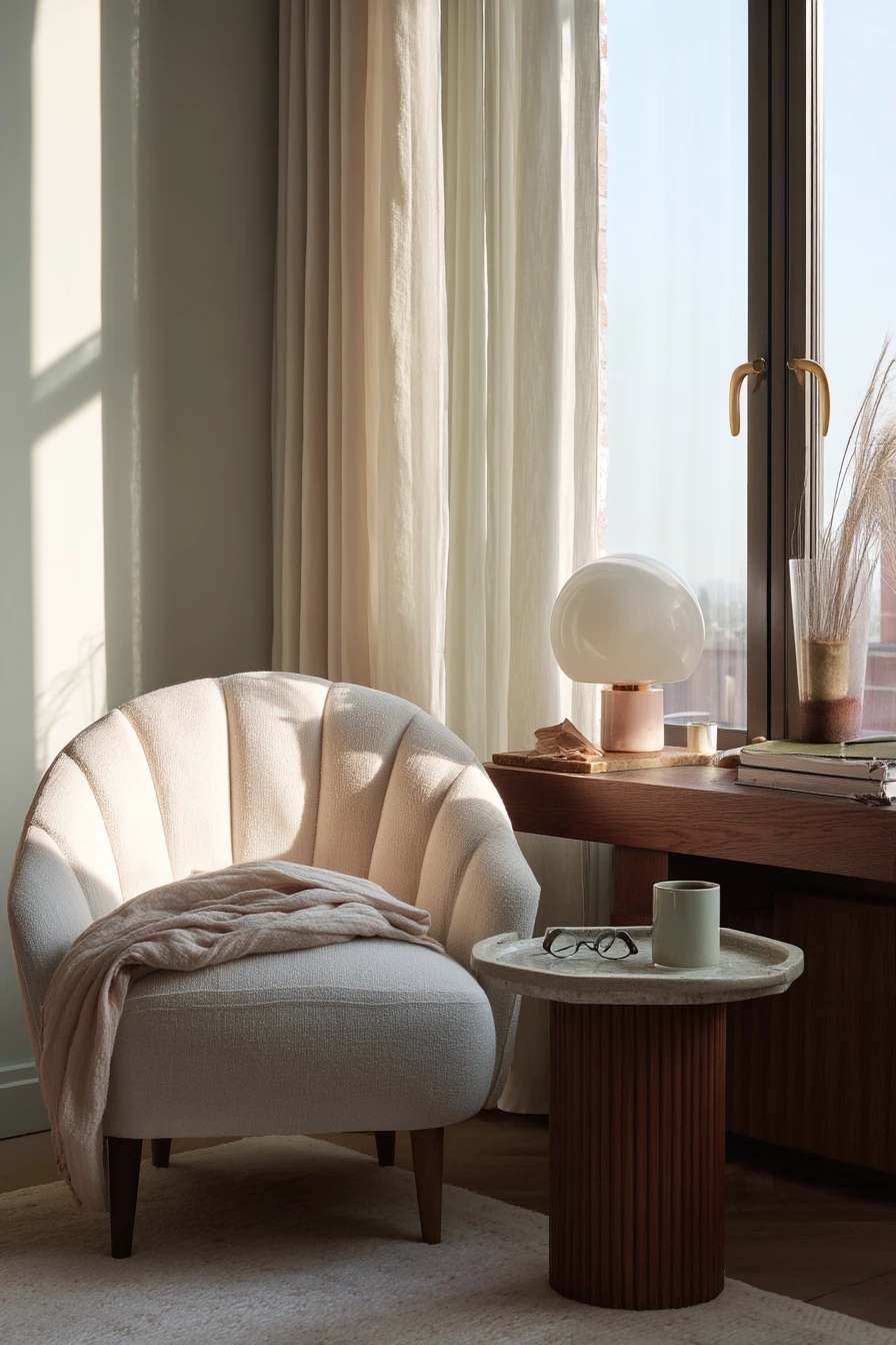 Soft Deco Living Room for a Quiet Morning Routine