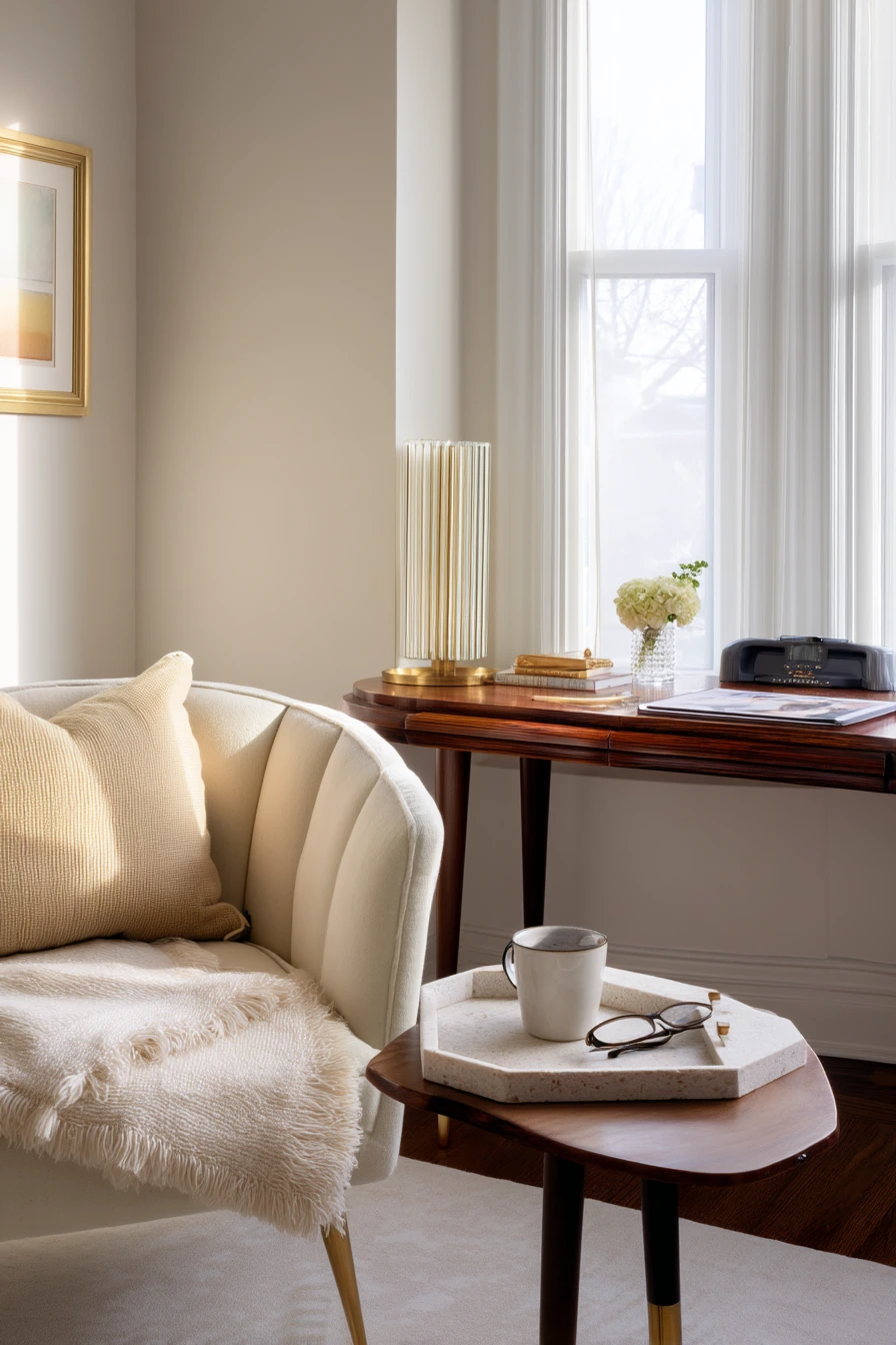Soft Deco Living Room for a Quiet Morning Routine