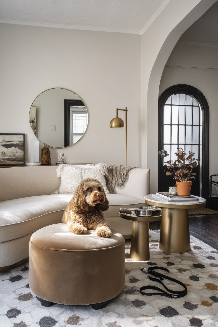 Pet-Friendly Deco Living Room with Everyday Charm