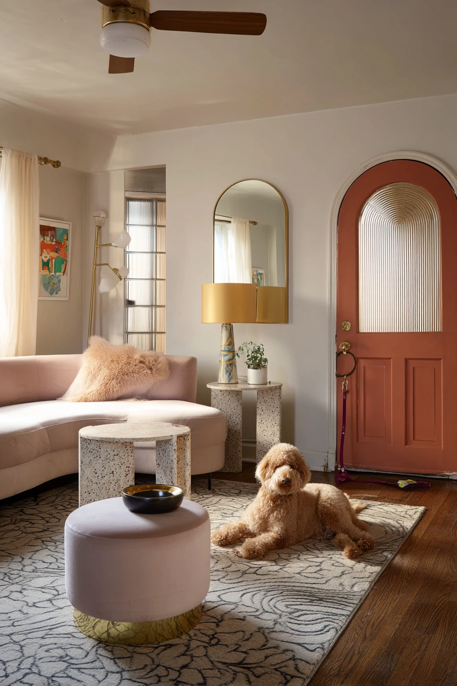 Pet-Friendly Deco Living Room with Everyday Charm