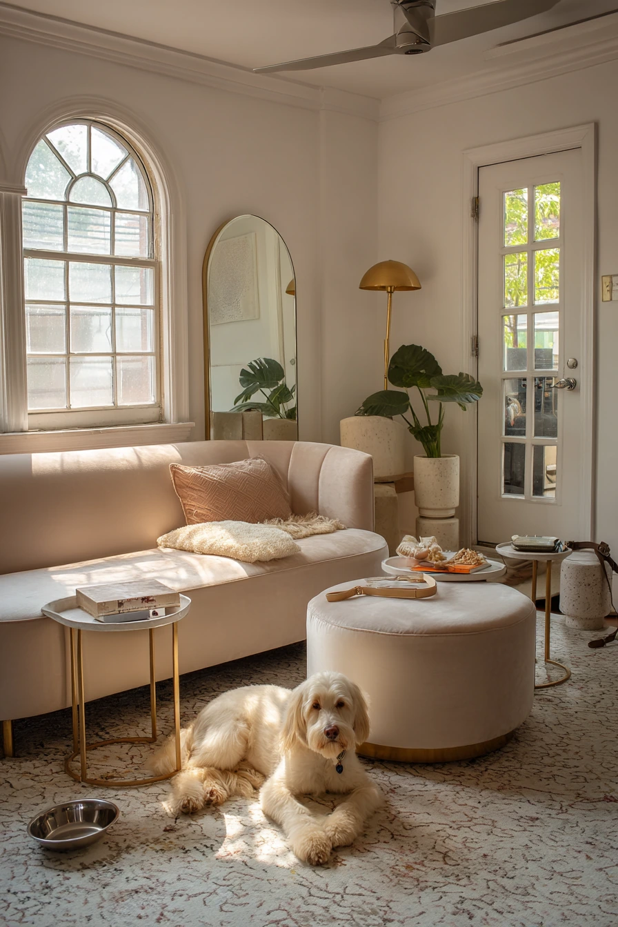 Pet-Friendly Deco Living Room with Everyday Charm