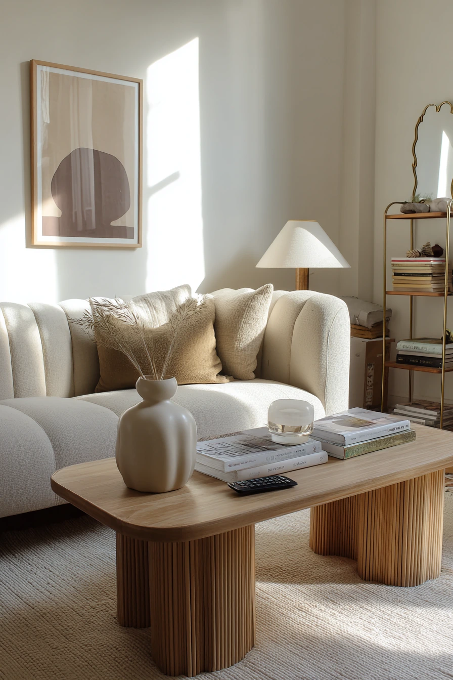 Minimal Deco Living Room with Vintage Finds
