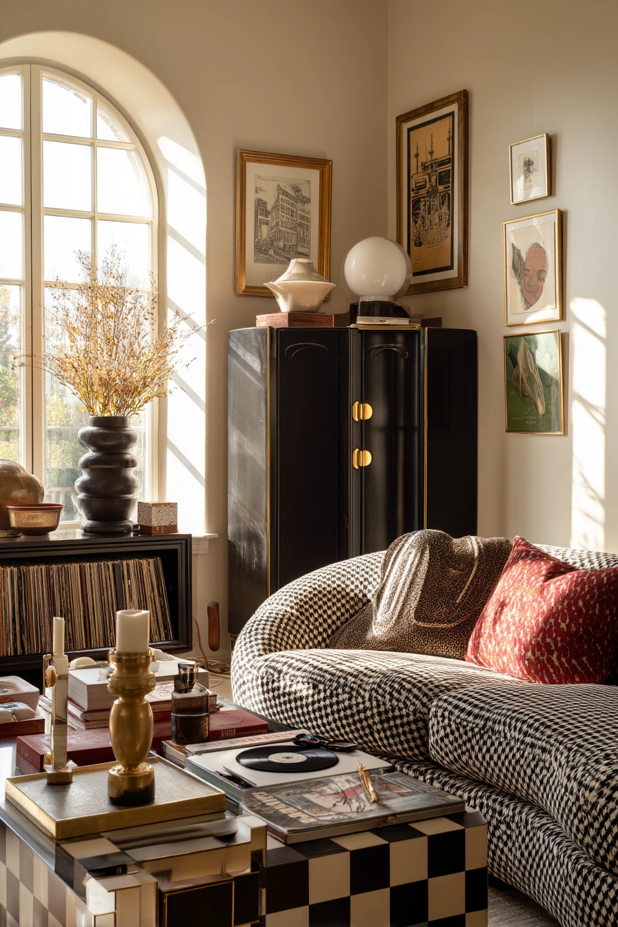Layered Deco Living Room with Collector Personality