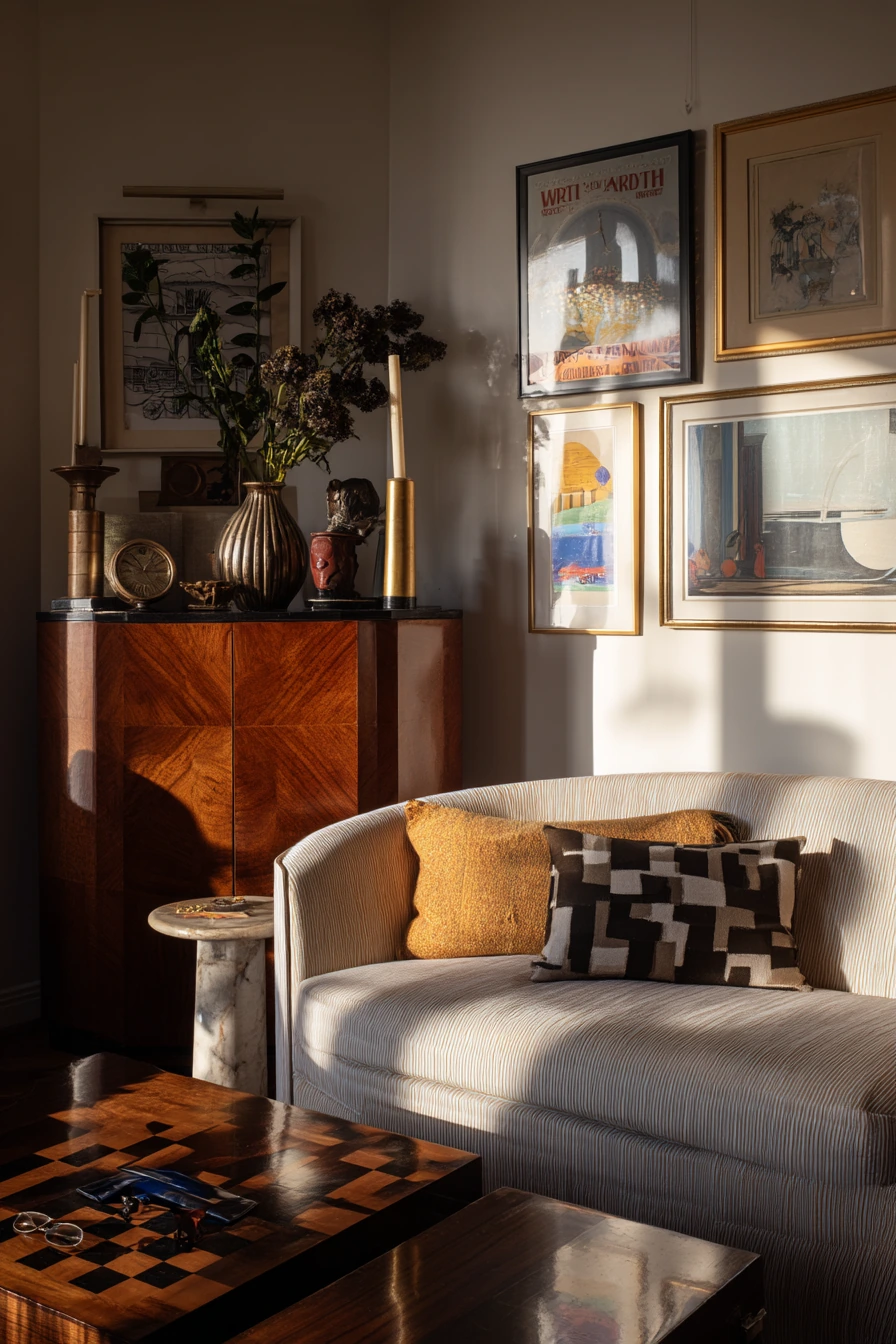 Layered Deco Living Room with Collector Personality