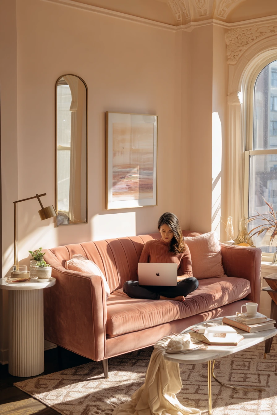 Compact City Living Room with Deco Drama