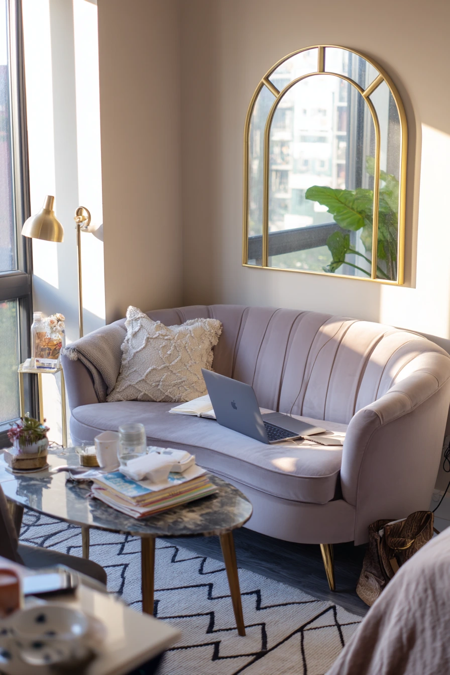 Compact City Living Room with Deco Drama