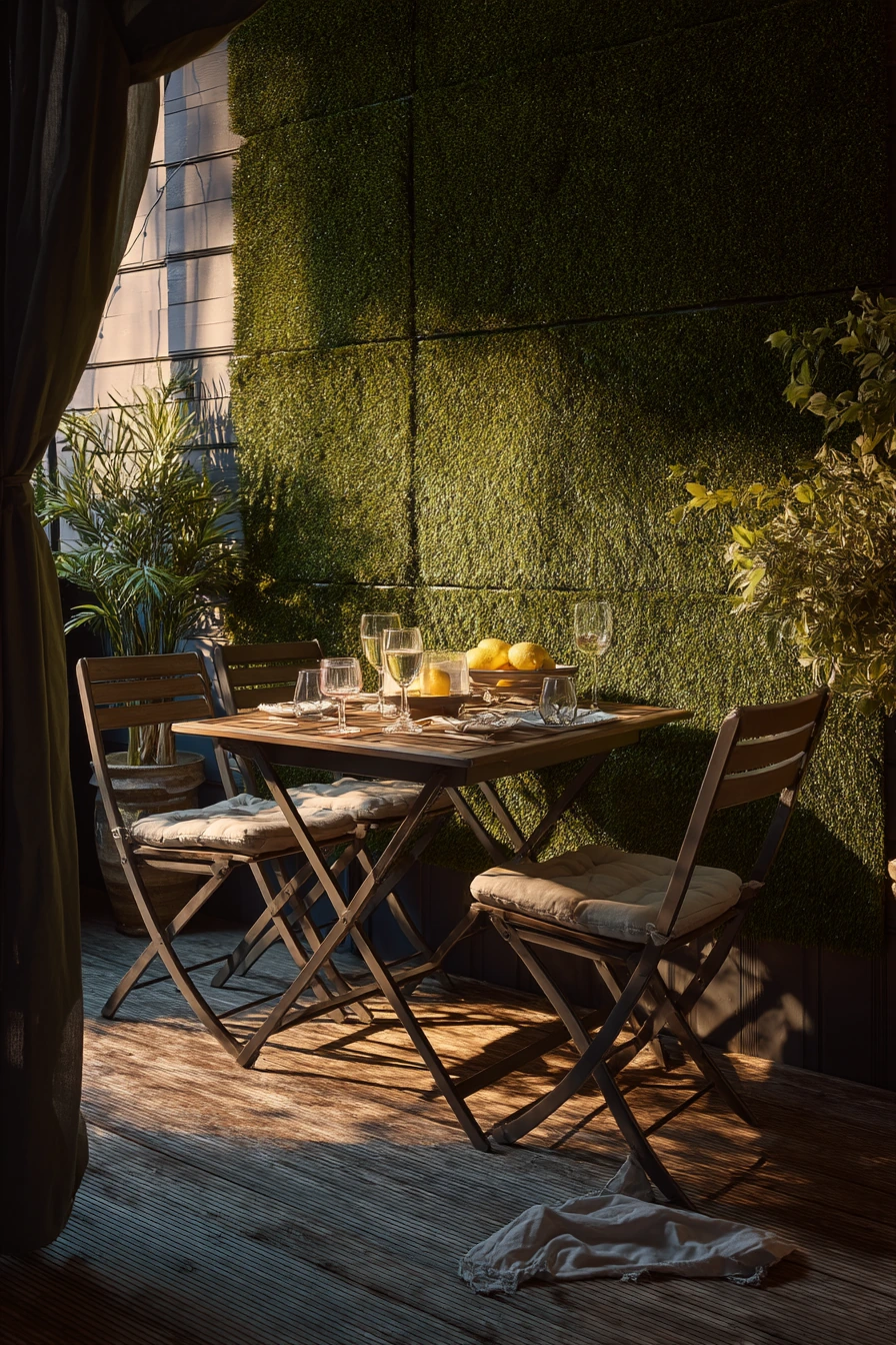 Patio Dining Wall for Weekend Hosting
