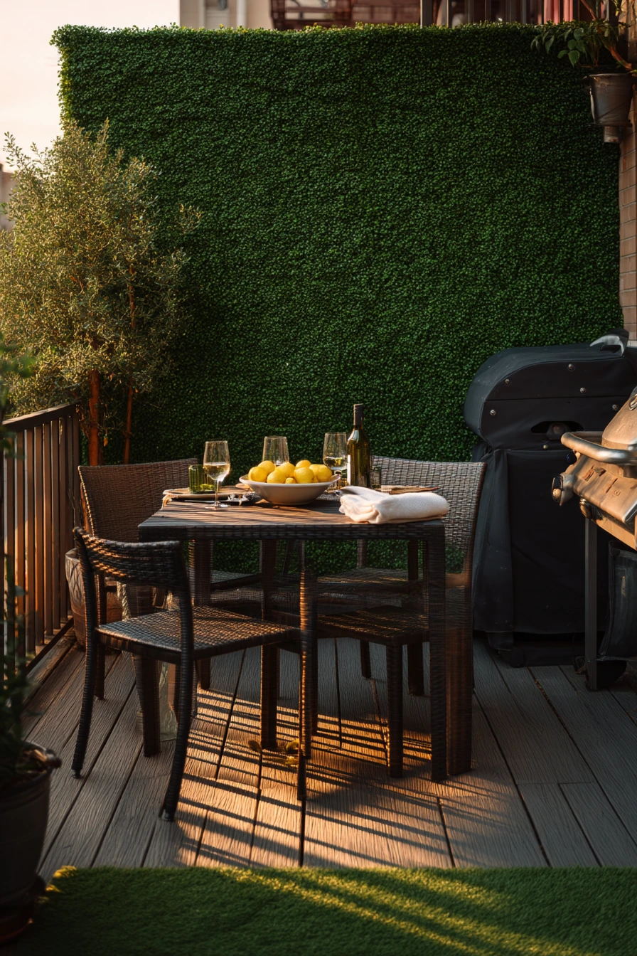 Patio Dining Wall for Weekend Hosting