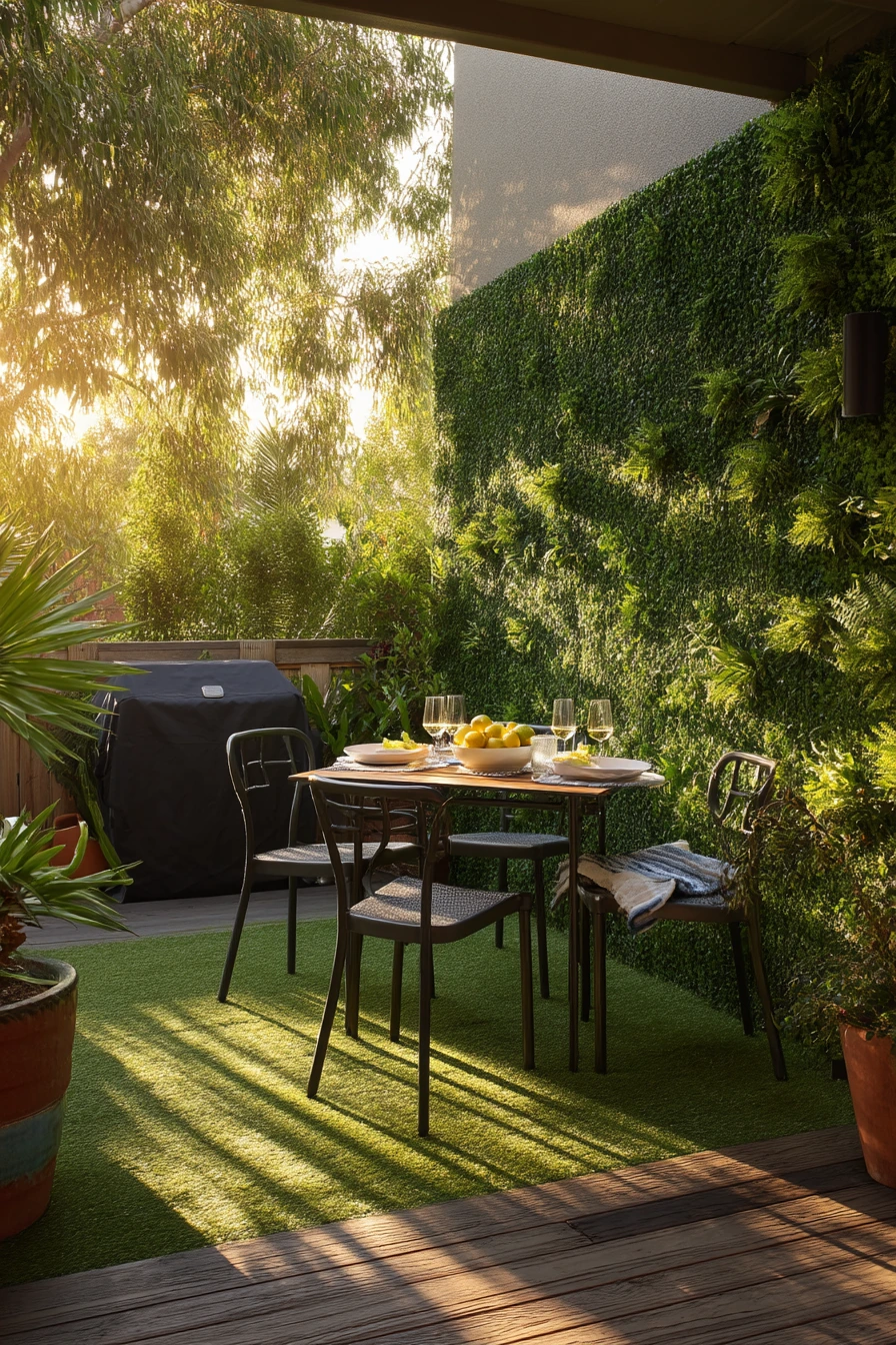 Patio Dining Wall for Weekend Hosting