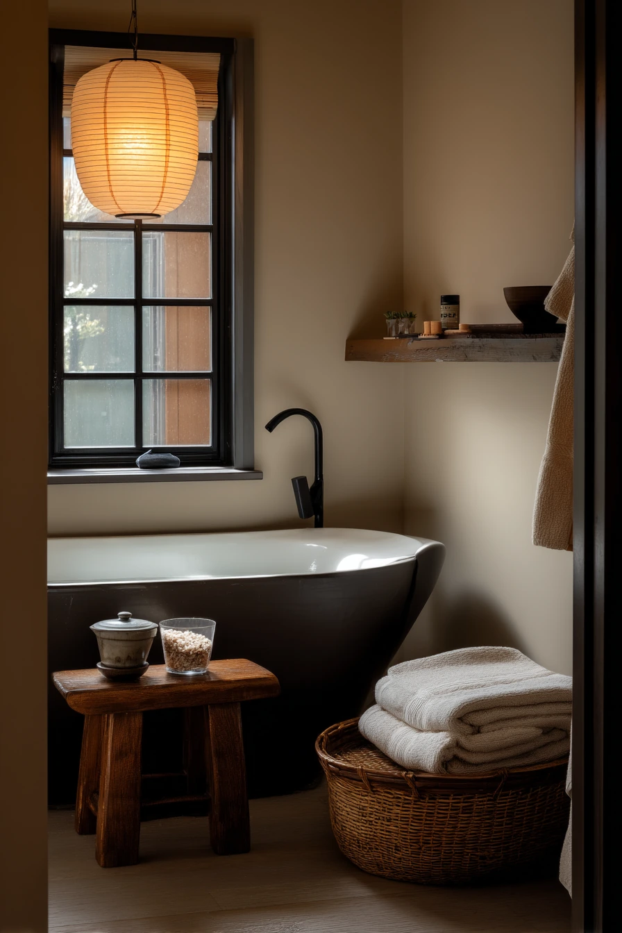 Tatami-Inspired Bath Nook