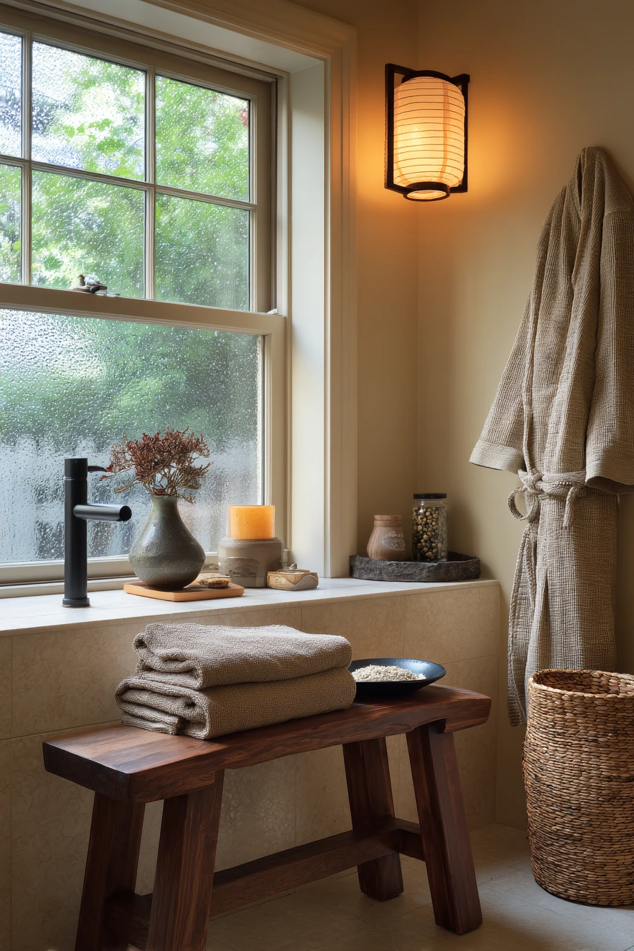 Tatami-Inspired Bath Nook