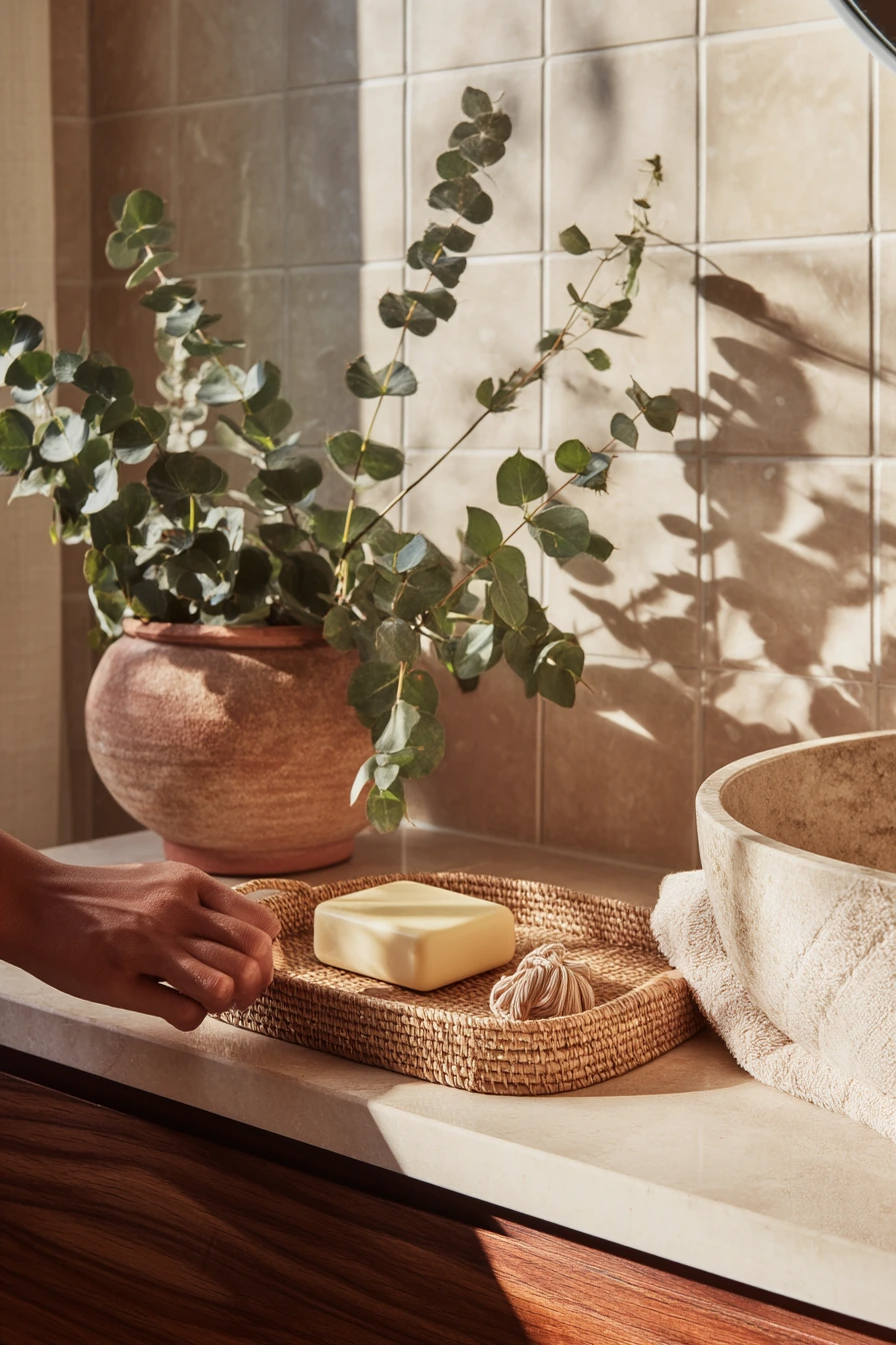 Plant-Filled Morning Wash Space