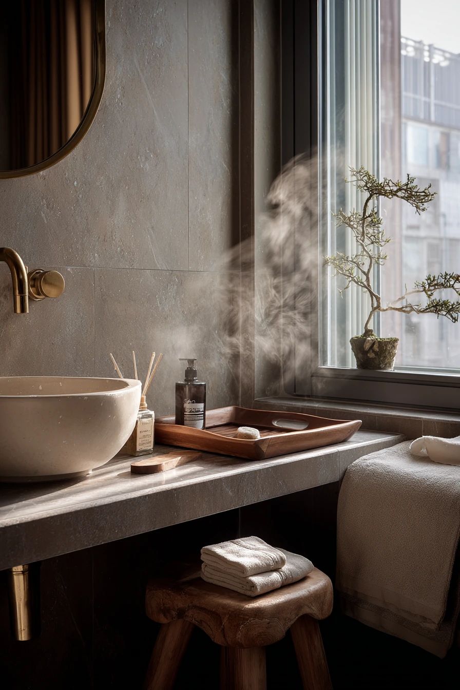 Compact Spa-Style Bath for a City Apartment