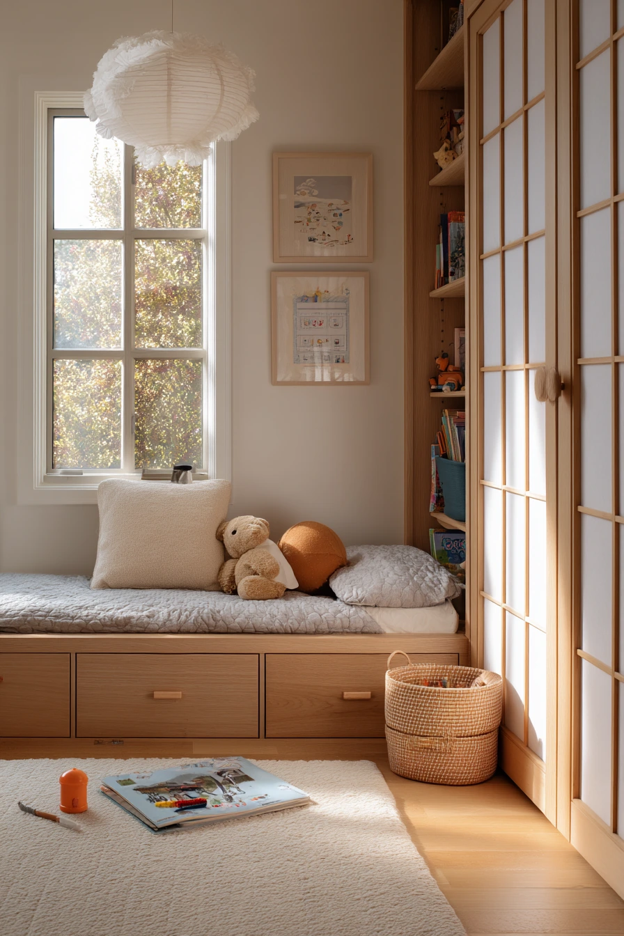 Kids’ Bedroom with Gentle Order